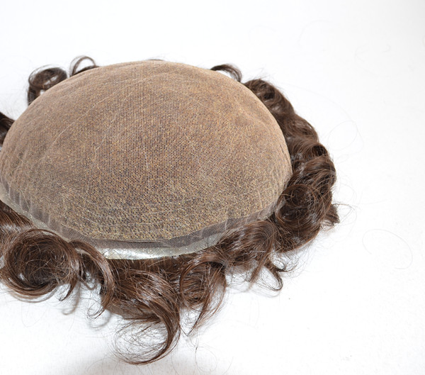 Swiss full lace and French full lace human hair toupee for men YL111